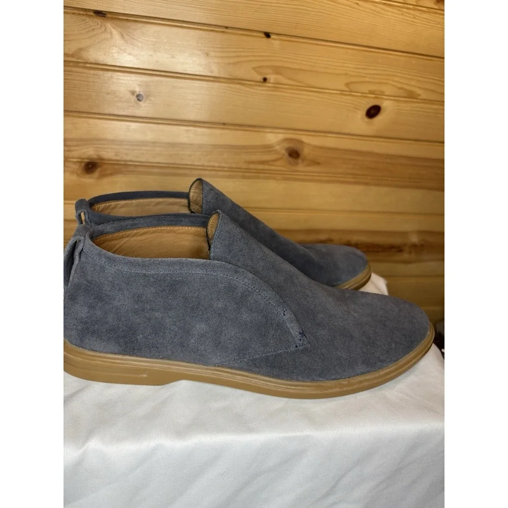 PETER MILLAR Excursionist Slip-On Chukka Suede Leather Boots Blue 10‎ $298 NWOB